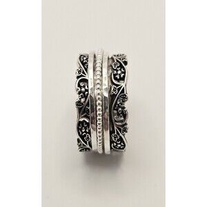 Paz Creation 925 Israel Sterling Silver Spinner Ring for Women Vintage style Sz8
